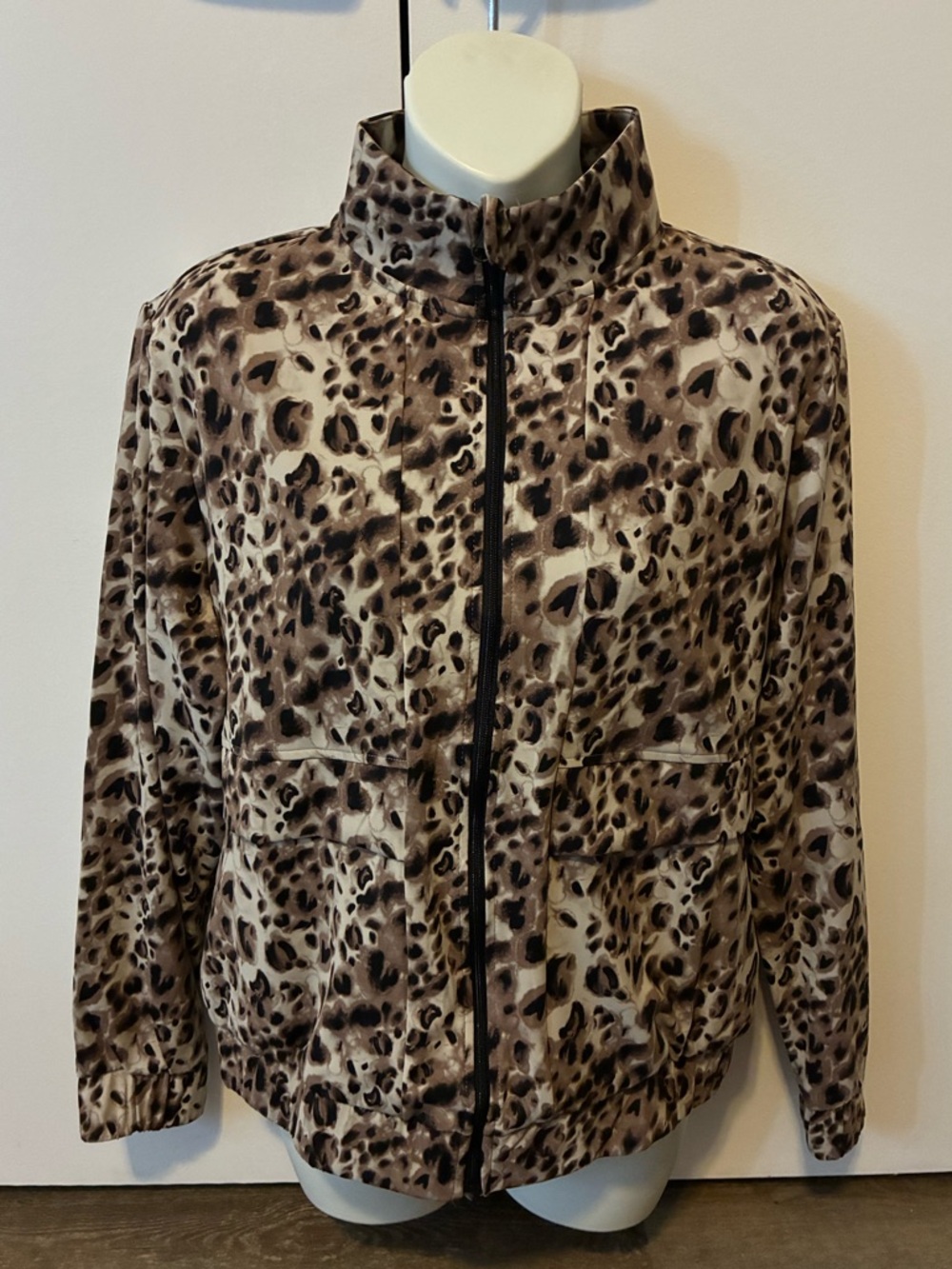 Cheetah print Athletic Zip-Up